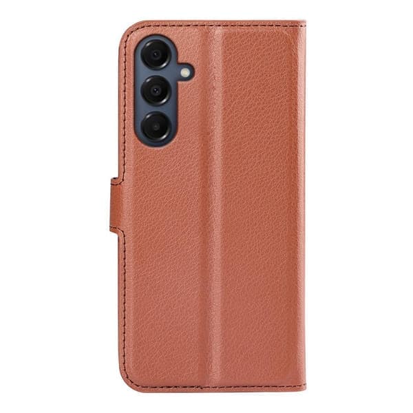 Samsung Galaxy A17 5G Litchi tekstur deksel og flipstativ [JUN] Brun