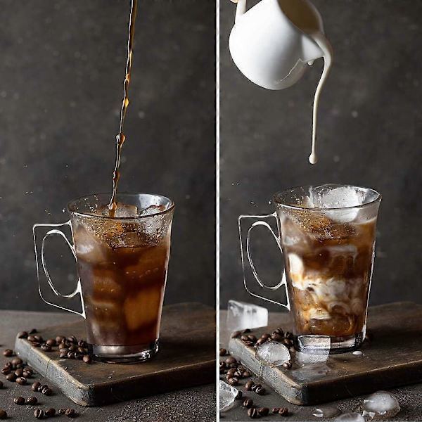 Stora Latteglas Kaffekoppar - 242ml - Presentförpackning med 2 Latteglas - (2-pack)