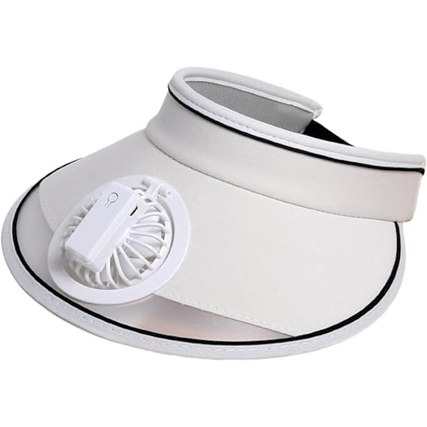 Solskydd keps med fläkt Fläkt keps Solskydd fläkt keps Solskydd keps med fläkt för flickor, pojkar, resor camping fiske sport White