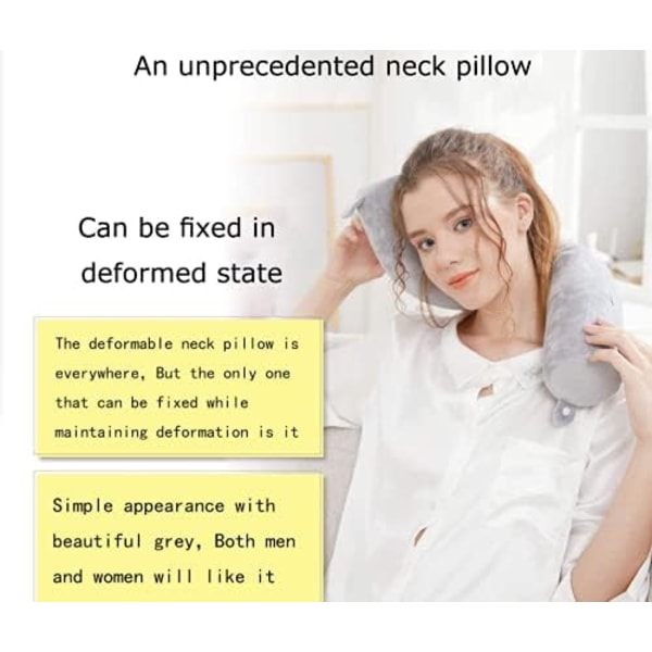 Reisepute Twisted memory foam nakkepute Pute for å støtte nakke, hake, midje og ben Justerbar buet rullepute for reise, fly, bil, tog Navy