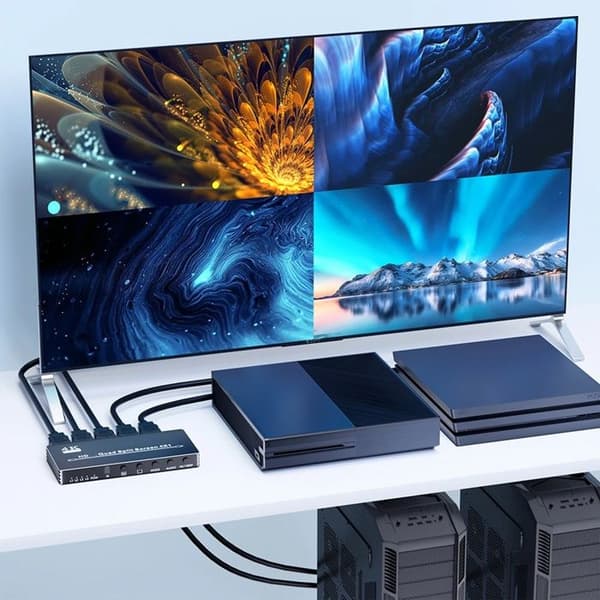 4K HDMI-kompatibel multiviser 4x1 Quad Multiviser 4x1 Switch Multiviser Transparent Switch