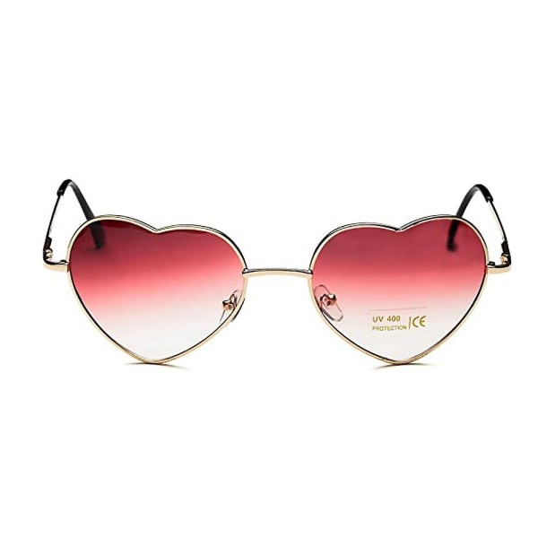 Heart Sunglasses Thin Metal Frame Lovely heart style for women