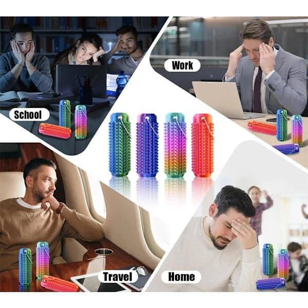 2-pakning - Spiky håndrulle / Stress- og fidgetleke