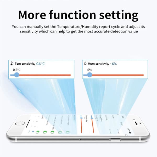 1 x Tuya Wifi Temperatur- och Fuktighetssensor Inomhus Termometer Hygrometer 4