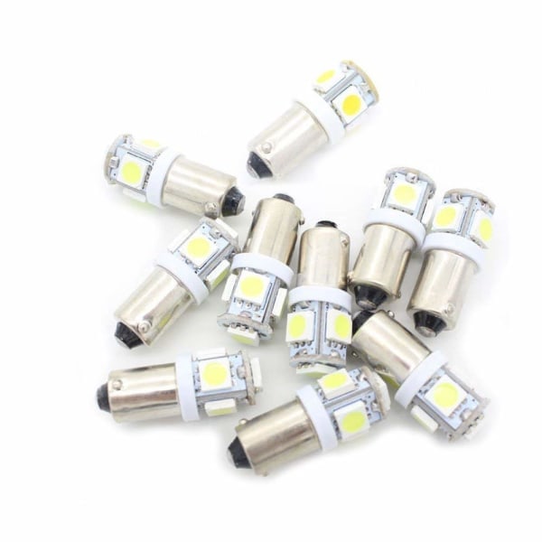 10 st 5 SMD 5050 LED T11 BA9S Vit Bil Wedge Ljus