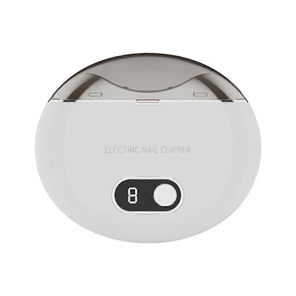 Elektrisk nagelklippare, uppladdningsbar mini nagelklippningsmaskin för barn och vuxna, portabel automatisk nageltrimmer WHITE
