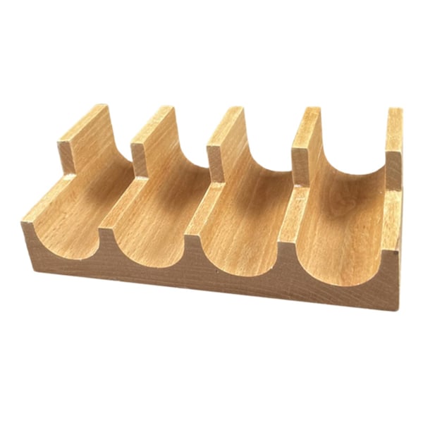 Trä Tacohållare, Sushi Serveringsfat, Sushi Tacoställ, Sushihållare Stativ, Trä Sushihållare för Semester Wood 4 Grid