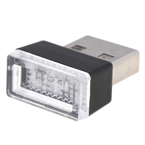 USB LED Bil Interiör Ljusremsa Flexibel Neon Atmosfär Tub Blå Blue