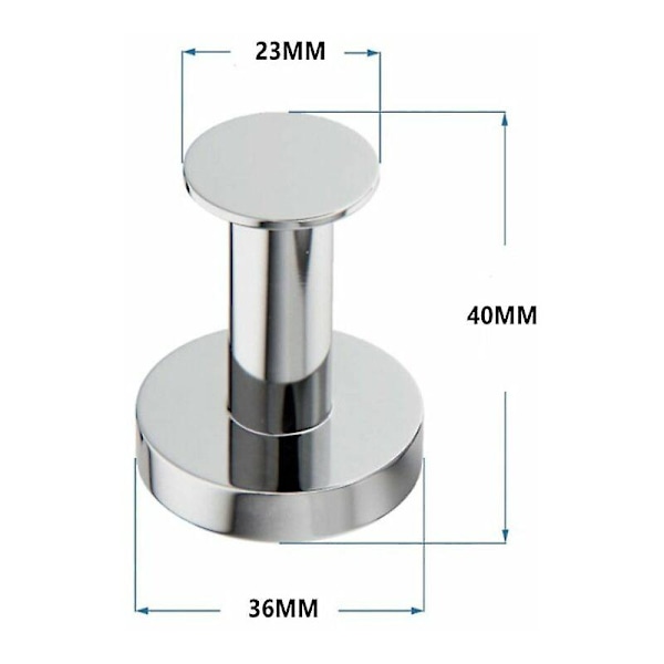Magnetisk klädhängare för att hänga upp rockar och väskor, 4 extremt starka svarta väggkrokar, dörrklädhängare med metallmagnet