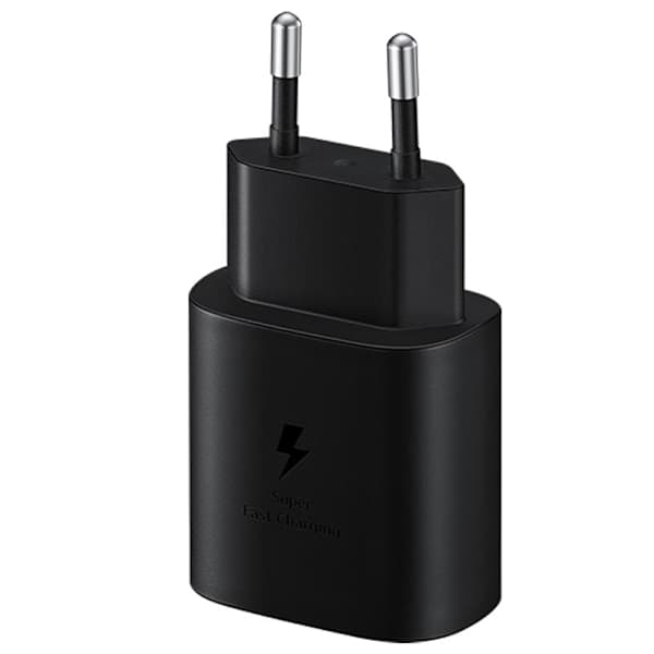 Erstatning 25W Kompatibel med SAMSUNG Hurtig USB-C med Kabel Sort sort