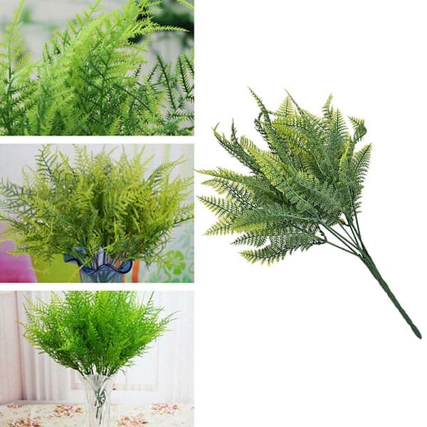 7 Grene Kunstig Aspargesbregne Græs Blomst Hjem Blomster grøn one size
