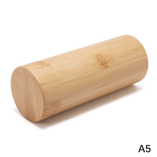 Full Bamboo Trä Cylinder Glasögonfodral Bambu och Trä Special A5 A5 A5 A5
