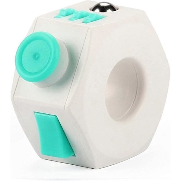 Fidget Cube Afstressningsring Legetøj til Angstlindring (Lysegrøn)