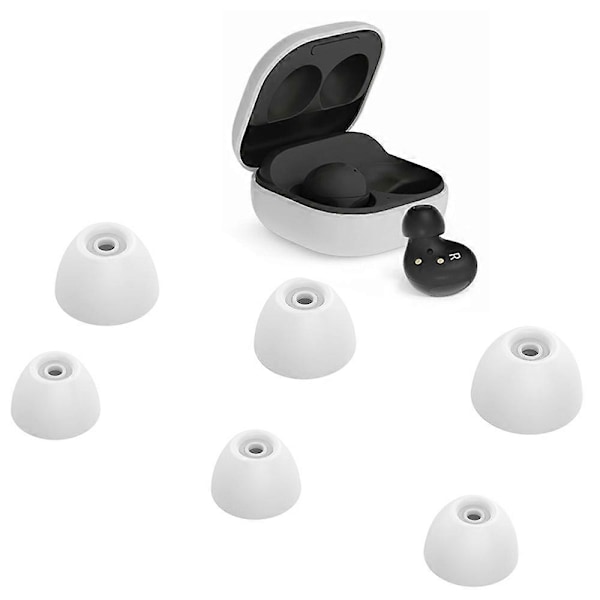 6 stk. Erstatningsørepropper i myk silikon for Samsung Galaxy Buds2 Multicolor Style B