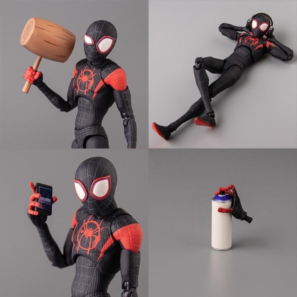 Marvel Legends Sentinel Spiderman Actionfigur Spider-Verse Miles Sv Shf Morales Peni  Animefigurer Staty Leksaker Black