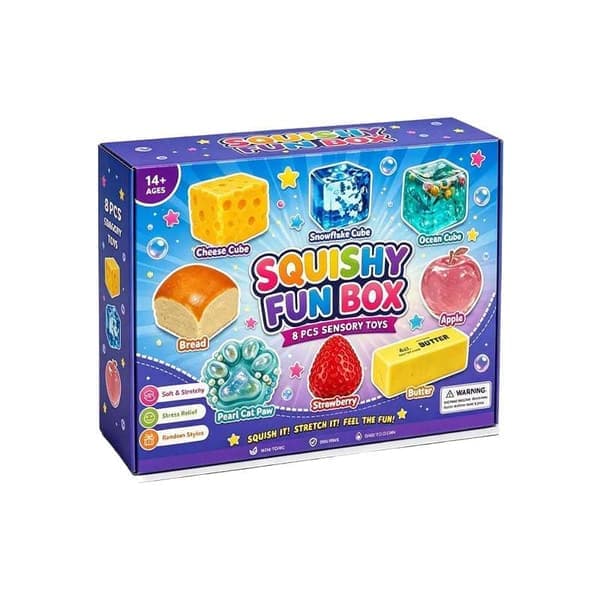 8-delad Mystery Box, Blind Box Maltsocker, Kreativ Långsam-Återfjädring Squishy, Partygåva, 8 Stresslindring A