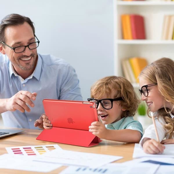 Fodral för iPad 9:e generationen (2021) / iPad 8:e generationen (2020) / iPad 7:e generationen (2019), iPad 10,2\" fodral, skydd - Röd