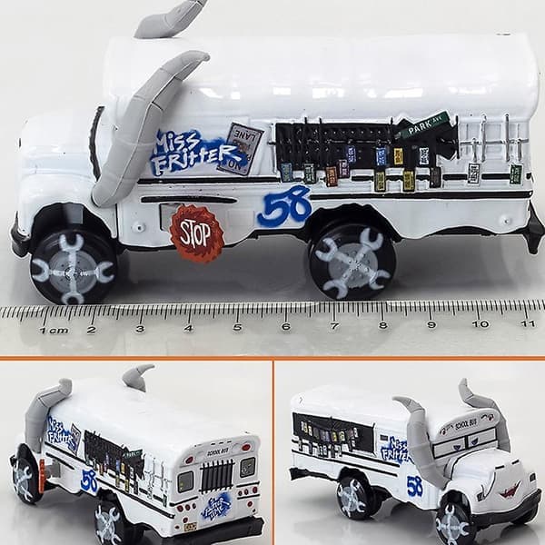 Disney Pixar Biler 3 Overdimensjonert Deluxe Diecast Samling Miss Fritter Modellbil Hvit White
