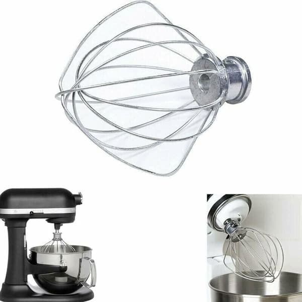 Rustfri stålvisp kompatibel med KitchenAid K45WW WP9704329 KSM150 KSM160 K45 KSM90 robot-tilbehør YYV