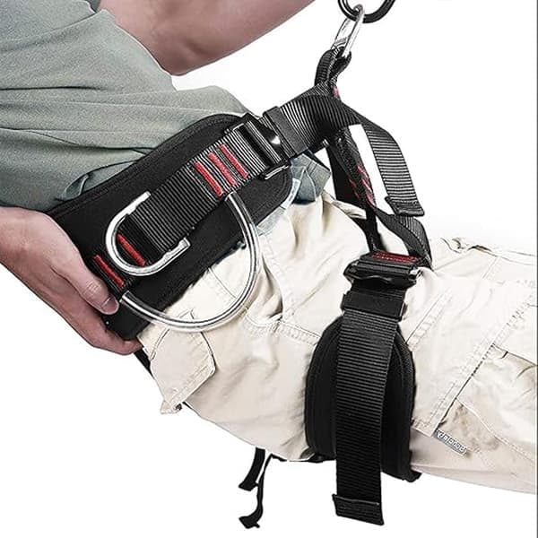 Sæde Sele til Rappelling, Klatring Faldsikring Rappelling Luftarbejde Halv Krops Lumbar Sele