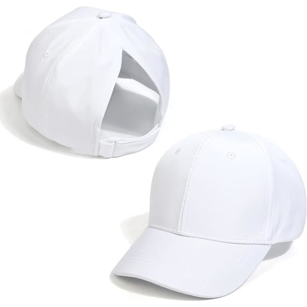 Barnehest med hestehale, baseballcaps for 3-8 år, jente- og guttegolfcaps, truckercaps, anti-UV-caps, tenniscaps, sommercaps for barn, solbeskyttelsescaps White