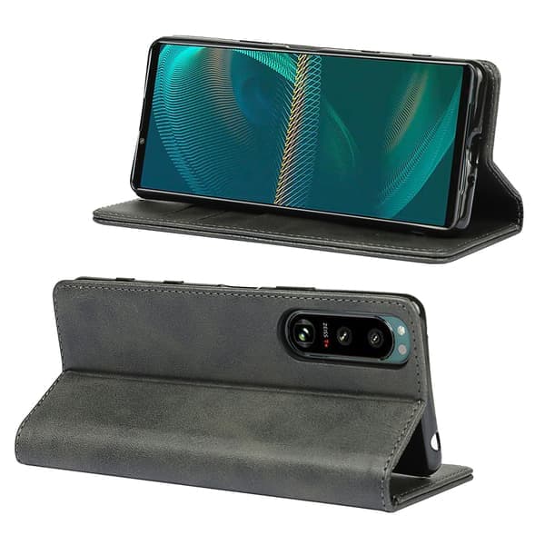 Sony Xperia 10V Wallet Cover - Sort Grå Sort sort