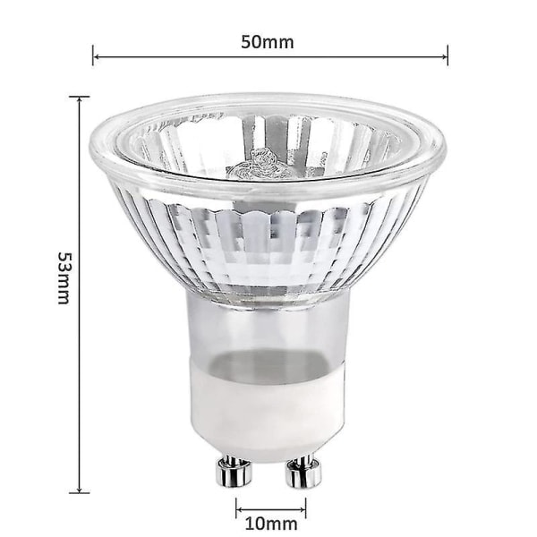 5 stk. GU10 50W Halogen Spotpære Dimbar, Halogen Reflektorlamper