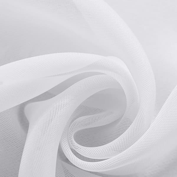 Hvite, lette gardiner - sett med 2 korte gardiner 140 x 160 cm