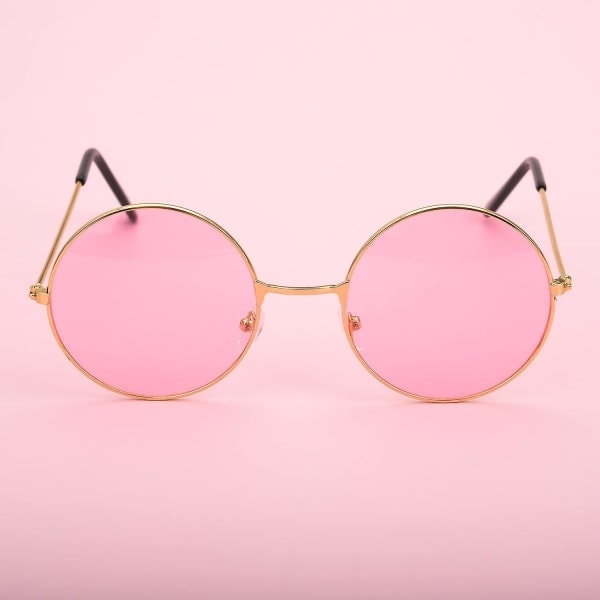 3-pack Hippie Spec Solglasögon Runda Metallbågar Solglasögon Retro Hippie 60-tal 70-tal Runda Glasögon Klädtillbehör
