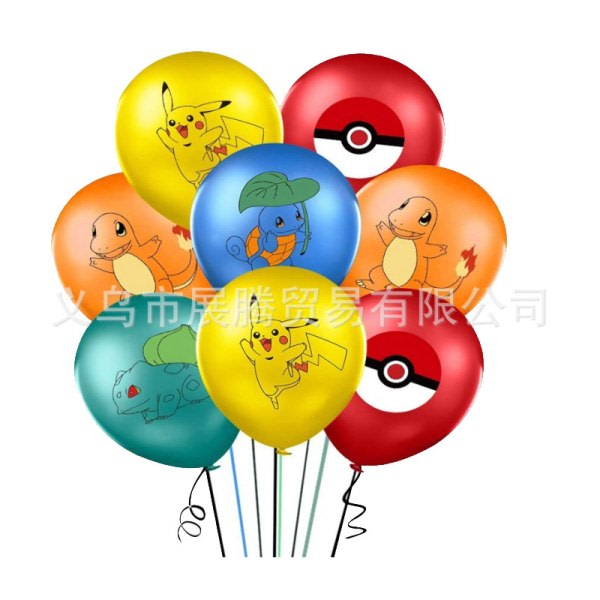 Pikachu theme birthday party decoration pull flag row banner