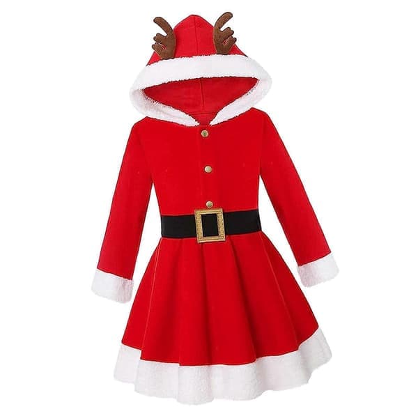 Julekostume Julekjole Elg Hætte Juleoutfits Elegant Efterår Vinter-lingling} 120cm 120cm
