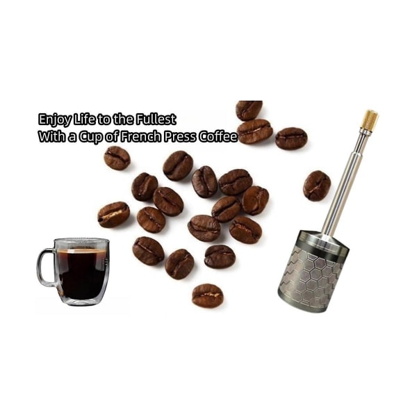 Bärbar fransk kaffe- och tepressmaskin Kaffefilter Återanvändbar kaffepress med full kropp Ma