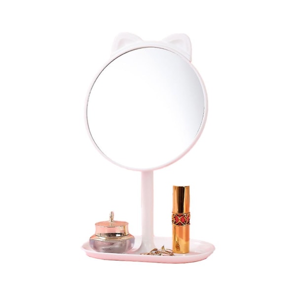 Vanity Mirror Skrivebordssminkespejlet til teenager med pigegaver White