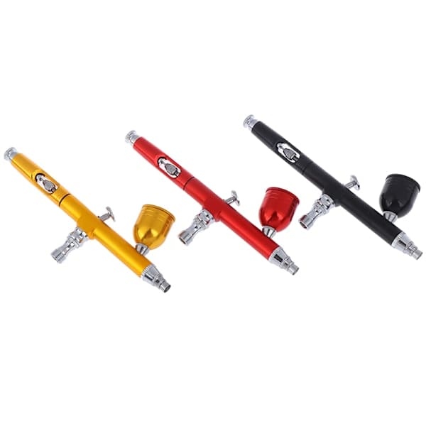 Dual Action Gravity Feed 0.3mm Spray Airbrush Neglekunst Maling Sort one size Black