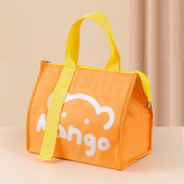 Uusi eristetty lounaskassi naisille, yksinkertaiset lounaskassit, vedenpitävä lämpöeristetty kylmälaukku, uudelleenkäytettävä kassi orange