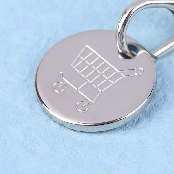 2 st Kundvagn Nyckelring Token Chip Praktisk Met onesize