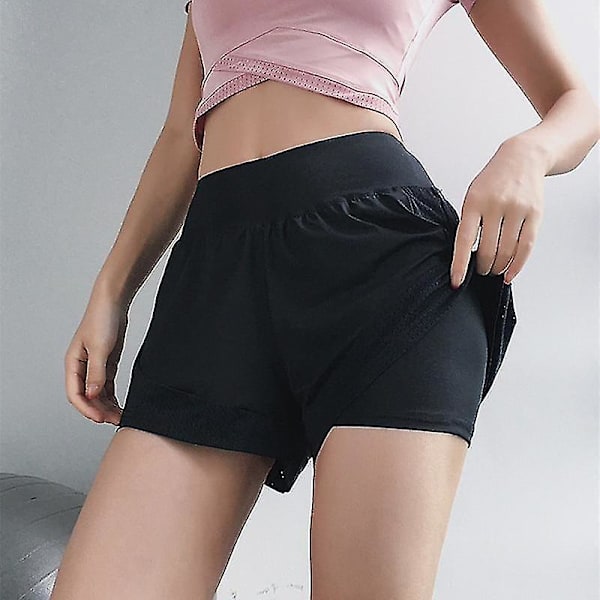 Nye Mesh Sports Shorts, 2 I 1 Shorts Black M