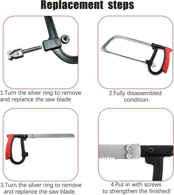 Mini baufilsett, håndsag for trearbeid, med HSS-stålblader, multifunksjonelle metallhåndsager for metall