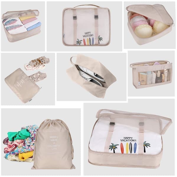 Förvaringsväska, resväska för packning, förvaringslåda, set med necessär, grå kosmetikväska Grey cosmetic bag
