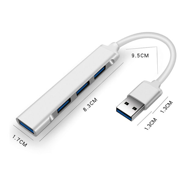 Mini hub-udvidelsesdock USB 3.0 HUB-splitter én-til-fire USB-udvidelsesdock