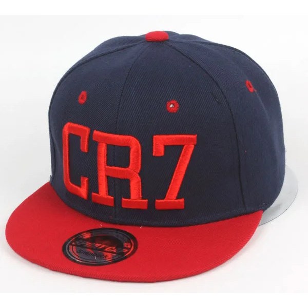 Børne Fodboldstjerne Ronaldo CR7 Broderet Børne Kasket Hat Beanies Drenge Piger Sport Snapback Hip Hop Kasketter Gorras Navy navy