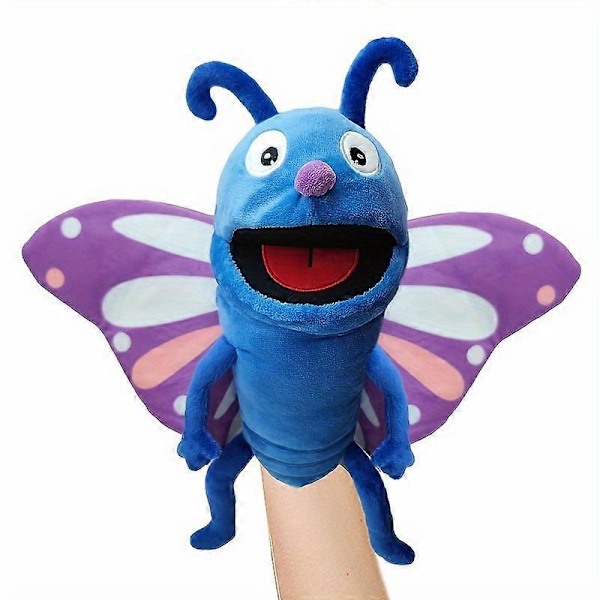 Insekt hånddukke legetøj med bevægelig mund tegneserie bi dyr hånddukke dukke åben mund plys legetøj ladybug