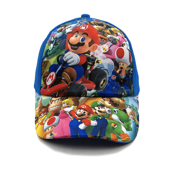 Super Mario Bros kasket justerbar hat til børn A-blå A-blue