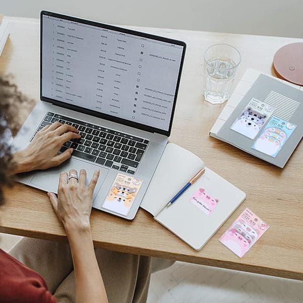 4-pak dyreformede sticky notes, søde sticky notes, 180 stk.
