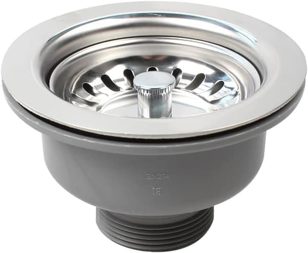Vaskesil i rustfritt stål, 114MM ventil for vask
