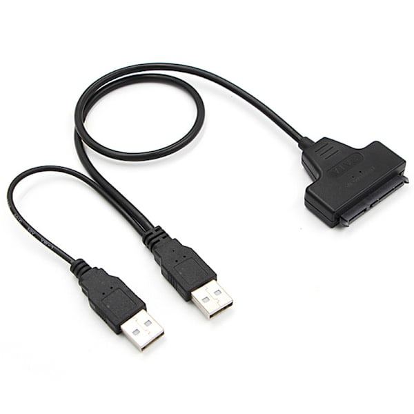 2017 Digital USB 2.0 til SATA Konverter Adapter Kabel til 2.5 SA Sort 5cm*4cm*1cm