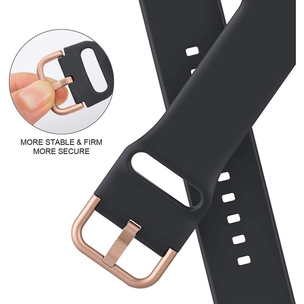 Kompatibel med Apple Watch-armband 41mm 40mm 38mm, mjuka silikon sportarmband ersättningsrem med klassiskt spänne för Iwatch Series Watch 7 6 5 4 3 2