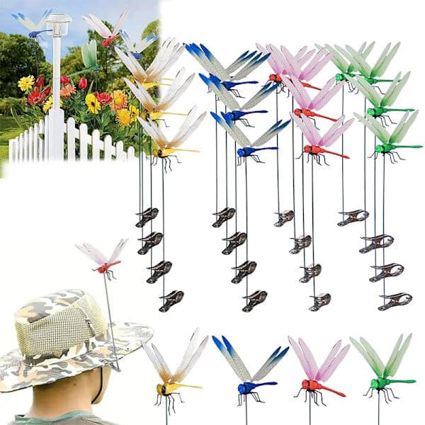 20-3 stk. Dragonfly Hatt Klips Realistisk Dragonfly Klips Insektmiddel A1 A1