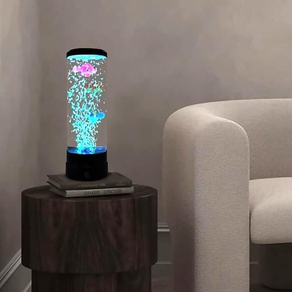 Lavalamp Fantasy Natlampe, LED Akvarium Laval Natlampe