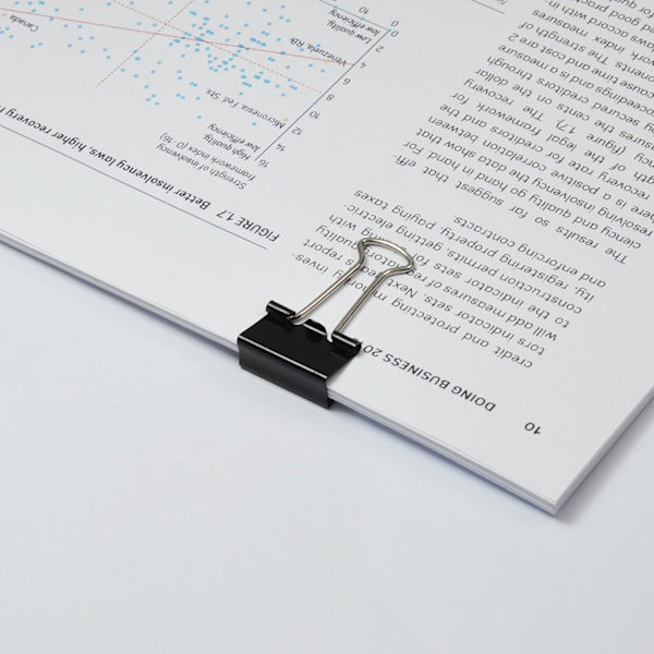 Foldback Clips, Sort, Pakke med 10 41mm